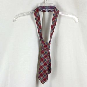 4 Four in Hand Plaid 58" long narrow tie 100% cotton